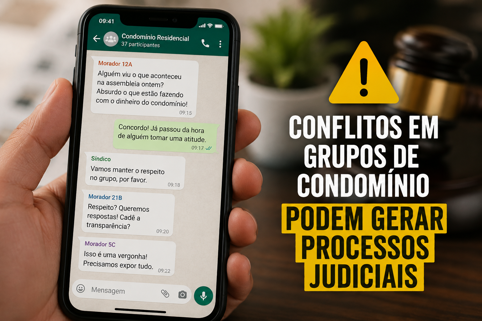 Grupo de WhatsApp do condomínio pode virar caso de Justiça? Entenda os riscos